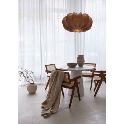 Lámpara colgante CAFEE 1xE27/40W/230V diámetro 52 cm marrón