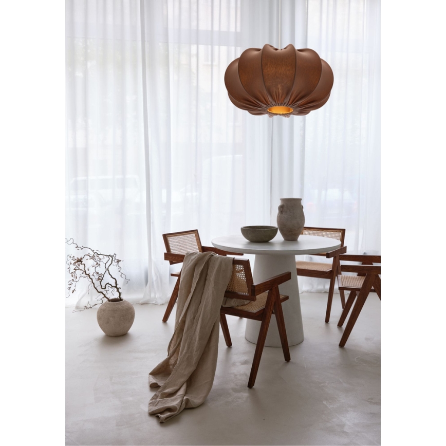 Lámpara colgante CAFEE 1xE27/40W/230V diámetro 52 cm marrón