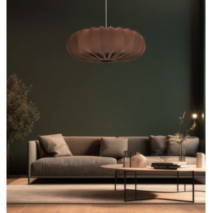 Lámpara colgante CAFEE 1xE27/40W/230V diámetro 52 cm marrón