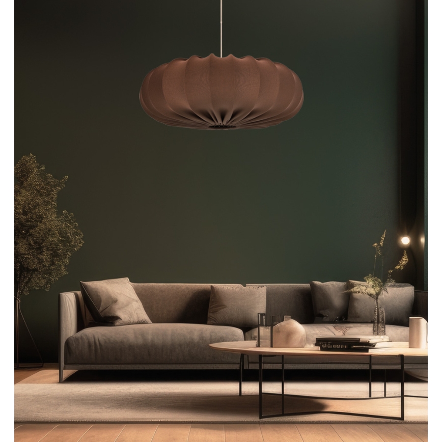 Lámpara colgante CAFEE 1xE27/40W/230V diámetro 52 cm marrón