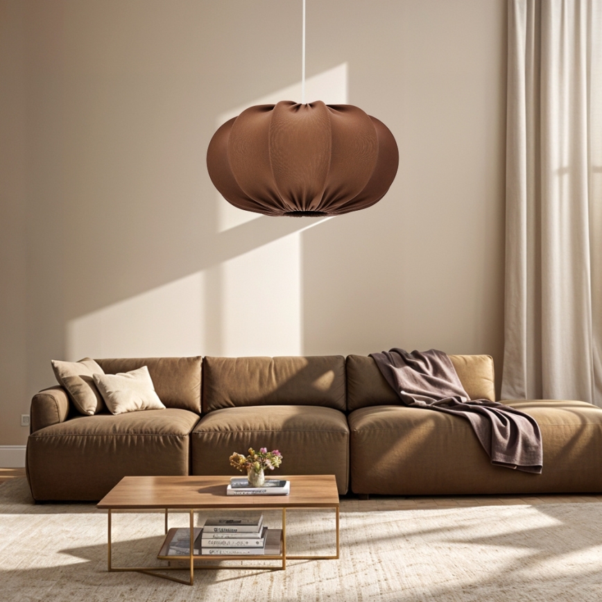Lámpara colgante CAFEE 1xE27/40W/230V diámetro 52 cm marrón
