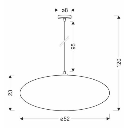 Lámpara colgante CAFEE 1xE27/40W/230V diámetro 52 cm marrón