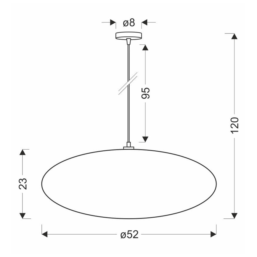 Lámpara colgante CAFEE 1xE27/40W/230V diámetro 52 cm marrón