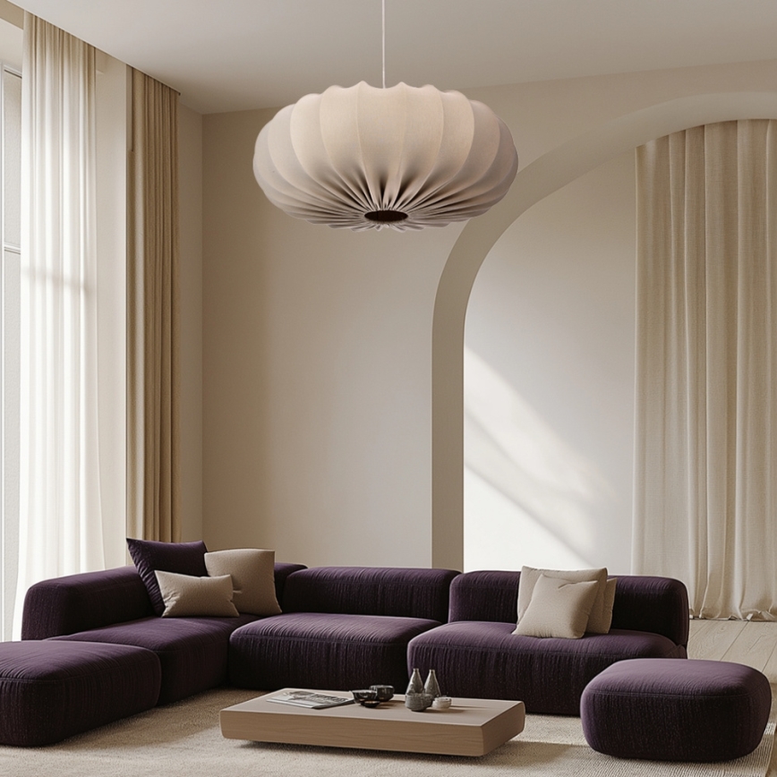 Lámpara colgante CAFEE 1xE27/40W/230V diámetro 66 cm beige