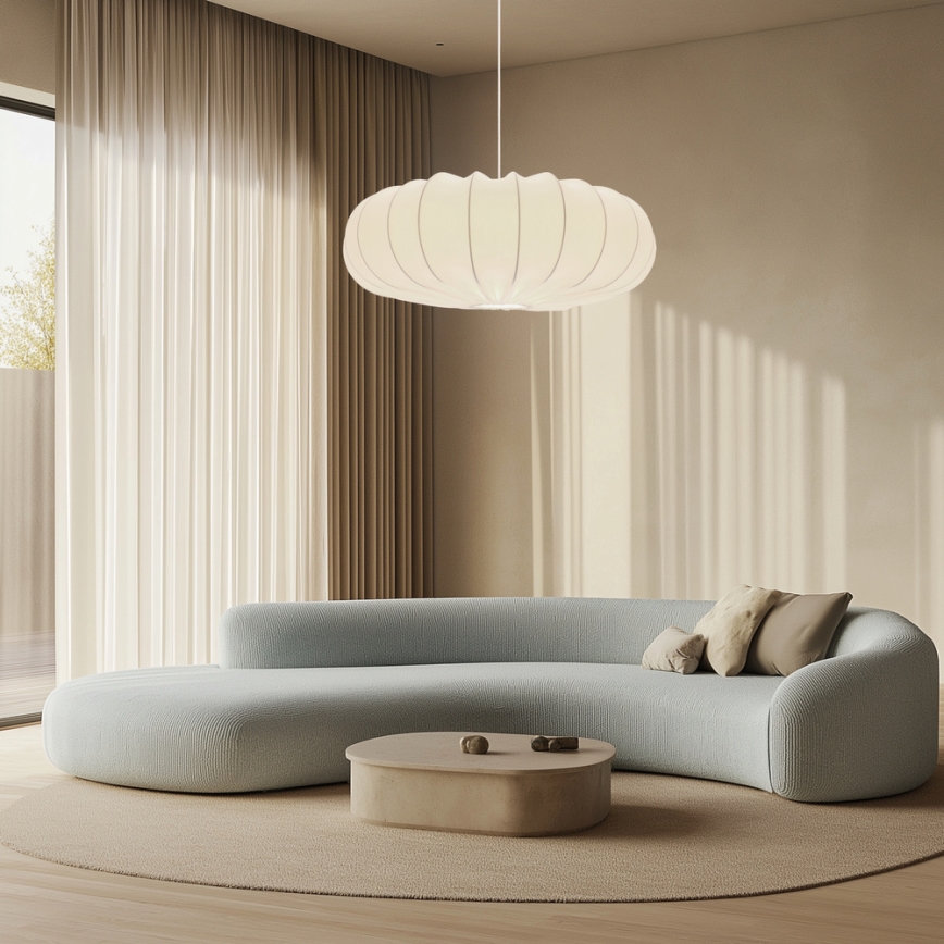Lámpara colgante CAFEE 1xE27/40W/230V diámetro 66 cm blanca