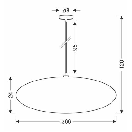 Lámpara colgante CAFEE 1xE27/40W/230V diámetro 66 cm blanca
