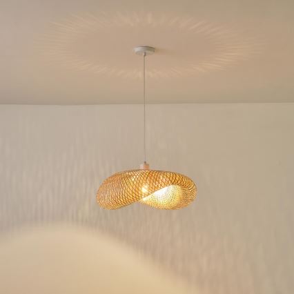 Lámpara colgante CALYPSO 1xE27/15W/230V bambú