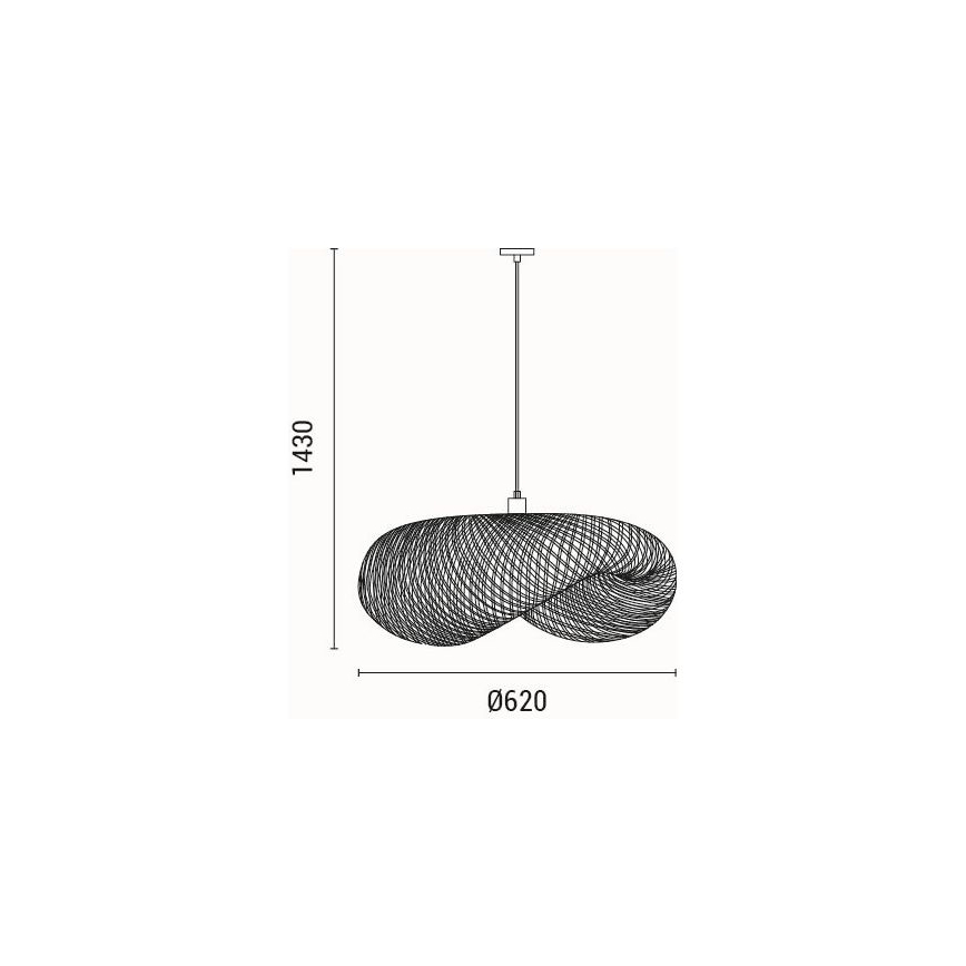 Lámpara colgante CALYPSO 1xE27/15W/230V bambú