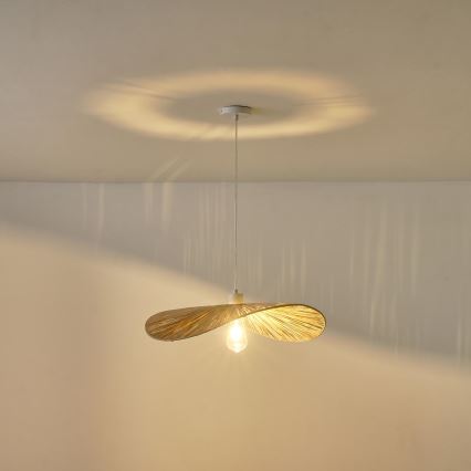 Lámpara colgante CALYPSO 1xE27/15W/230V diá. 55 cm bambú