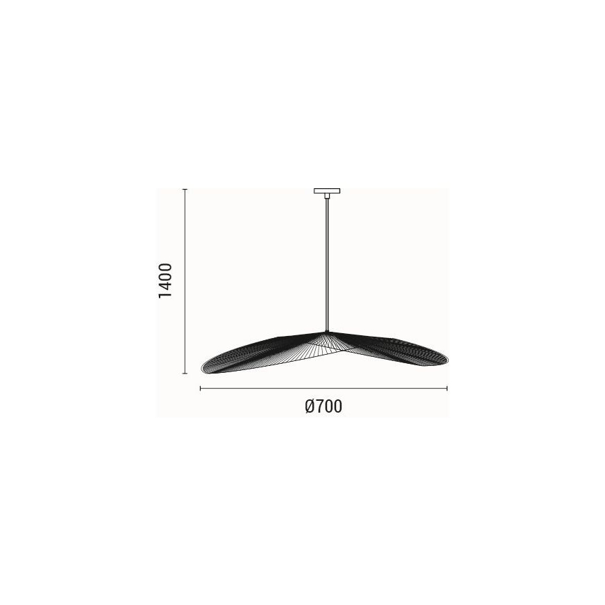 Lámpara colgante CALYPSO 1xE27/40W/230V diá. 70 cm bambú