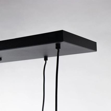 Lámpara colgante CALYPSO 4xGU10/60W/230V + 4xE27/60W negro/dorado