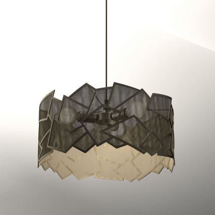 Lámpara colgante CAMO 3xE27/15W/230V dorado