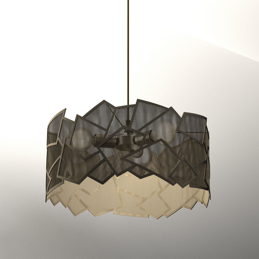 Lámpara colgante CAMO 3xE27/15W/230V dorado
