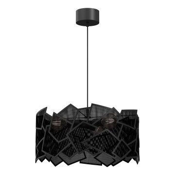 Lámpara colgante CAMO 3xE27/15W/230V negro