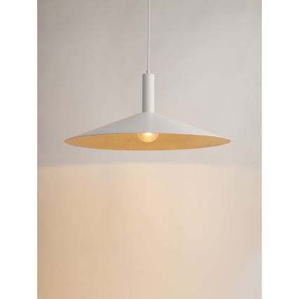 Lámpara colgante CAPRI 1xE27/15W/230V diá. 70 cm blanco/dorado