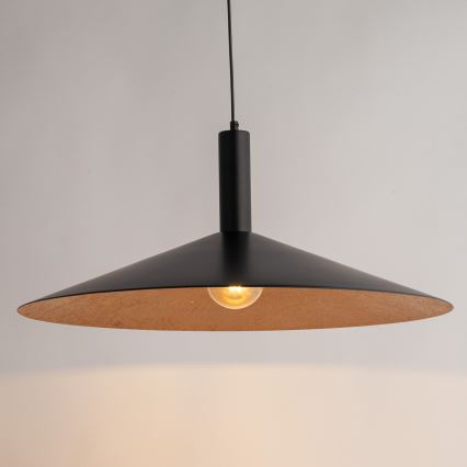Lámpara colgante CAPRI 1xE27/15W/230V diá. 70 cm negro/cobre