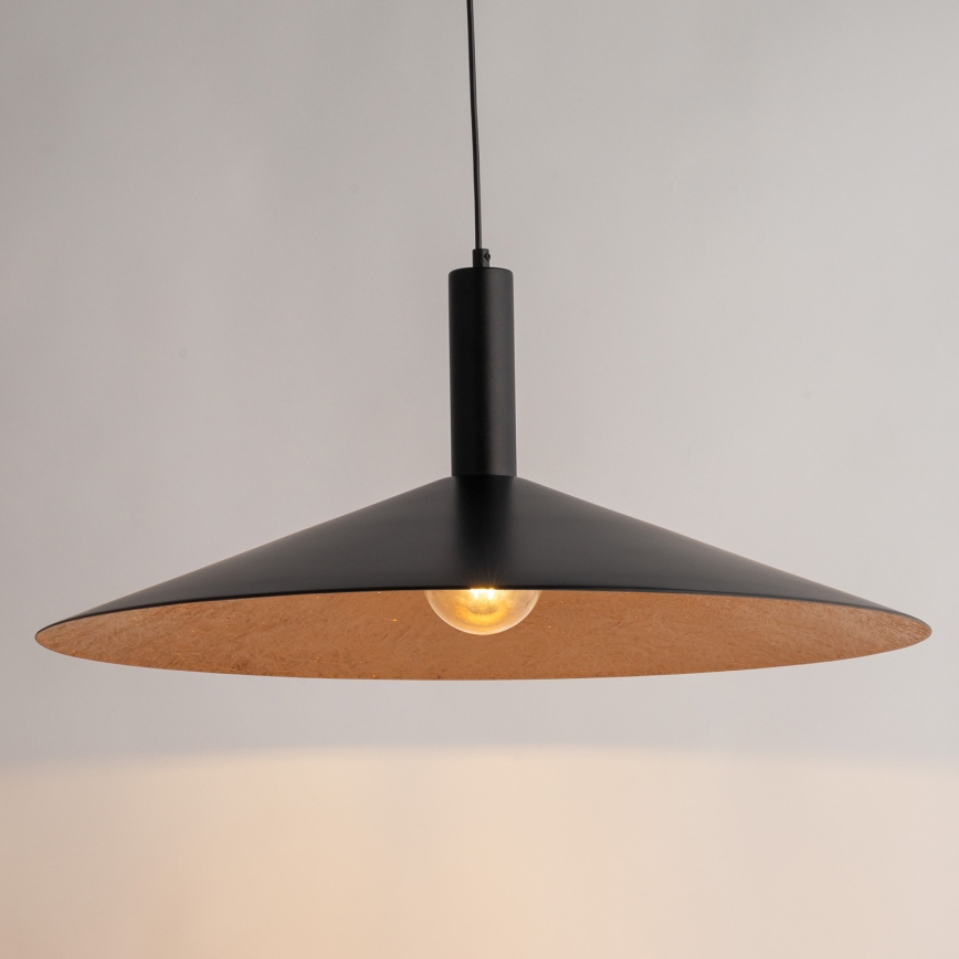 Lámpara colgante CAPRI 1xE27/15W/230V diá. 70 cm negro/cobre