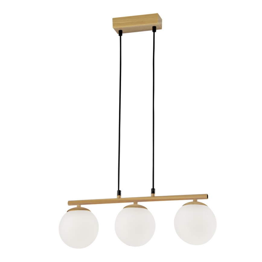Lámpara colgante CARRINE 3xE14/40W/230V marrón