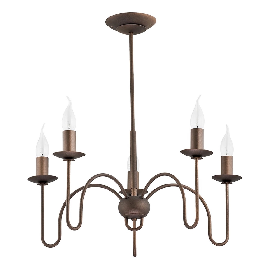Lámpara colgante CARTELL 5xE14/10W/230V bronce