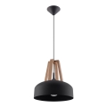 Lámpara colgante CASCO 1xE27/60W/230V diá. 30 cm abedul