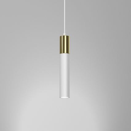 Lámpara colgante CASSA 1xGU10/8W/230V blanco/dorado