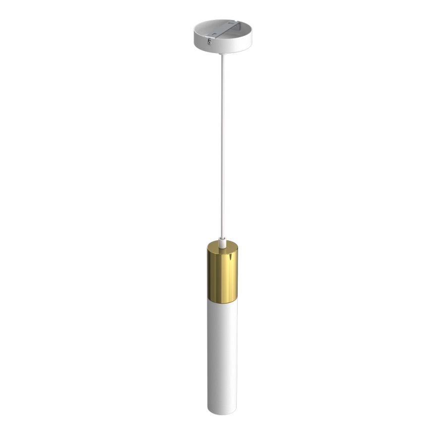 Lámpara colgante CASSA 1xGU10/8W/230V blanco/dorado