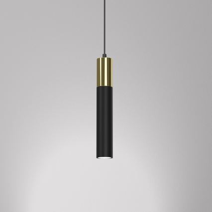 Lámpara colgante CASSA 1xGU10/8W/230V negro/dorado