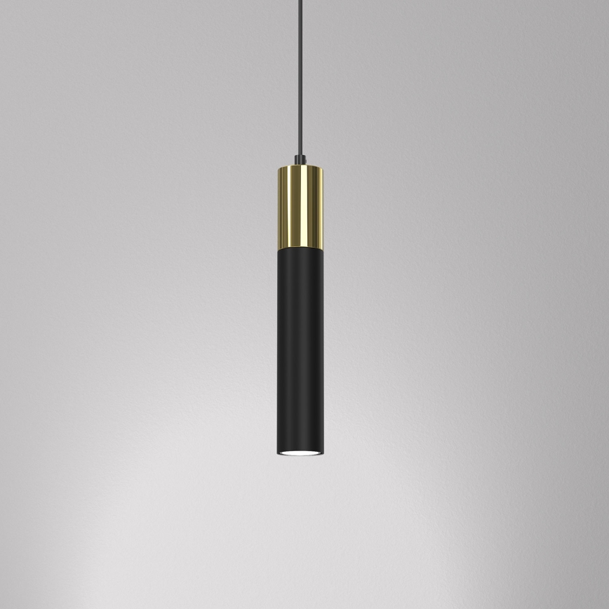 Lámpara colgante CASSA 1xGU10/8W/230V negro/dorado