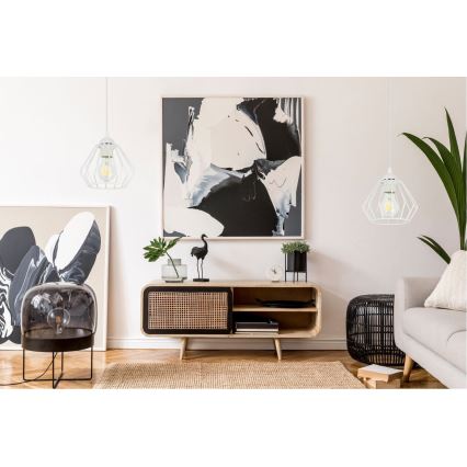 Lámpara colgante CEED 1xE27/60W/230V blanco