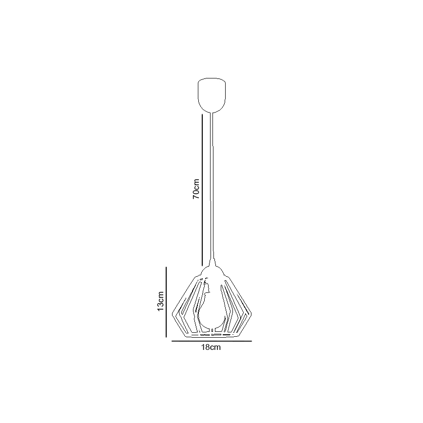 Lámpara colgante CEED 1xE27/60W/230V blanco