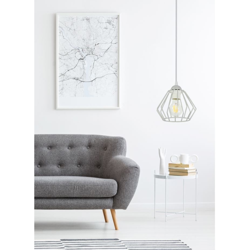 Lámpara colgante CEED 1xE27/60W/230V gris