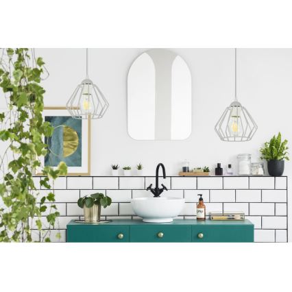 Lámpara colgante CEED 1xE27/60W/230V gris