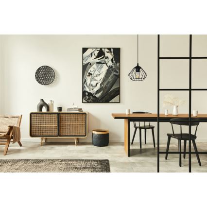 Lámpara colgante CEED 1xE27/60W/230V negro