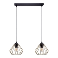 Lámpara colgante CEED GOLD 2xE27/60W/230V negro/dorado