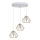 Lámpara colgante CEED GOLD 3xE27/60W/230V diá. 45 cm blanco/dorado