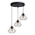 Lámpara colgante CEED GOLD 3xE27/60W/230V diá. 45 cm negro/dorado