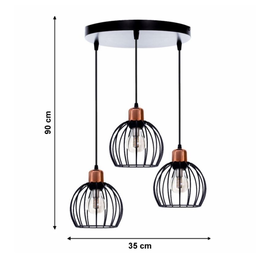 Lámpara colgante CELTA 3xE27/40W/230V