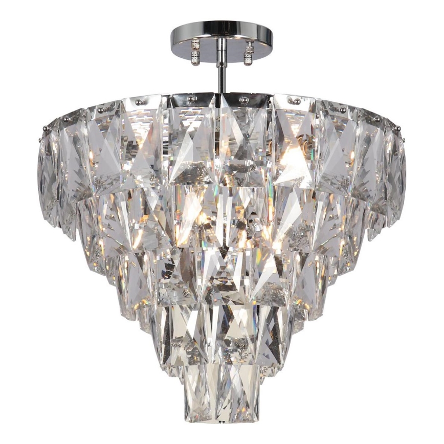 Lámpara colgante CHELSEA 6xE14/40W/230V diá. 50 cm cromo brillante