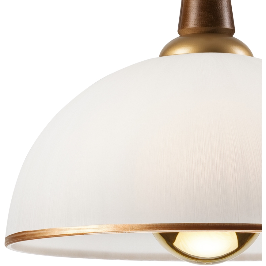 Lámpara colgante retráctil CHIARA 1xE27/60W/230V marrón/madera de haya