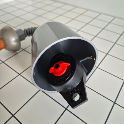 Lámpara colgante retráctil CHIARA 1xE27/60W/230V plata/marrón/haya