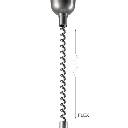 Lámpara colgante retráctil CHIARA 1xE27/60W/230V plata/marrón/haya