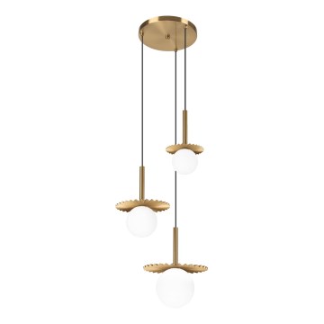 Lámpara colgante CHITA con cable, 3xG9/5W/230V, acabado dorado