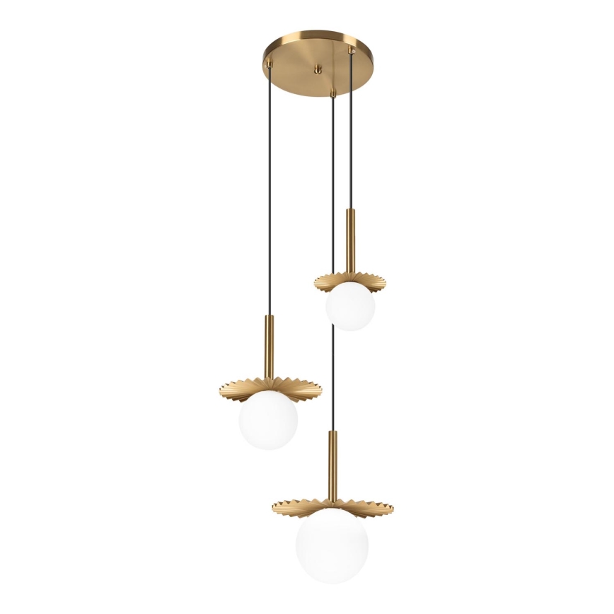 Lámpara colgante CHITA con cable, 3xG9/5W/230V, acabado dorado