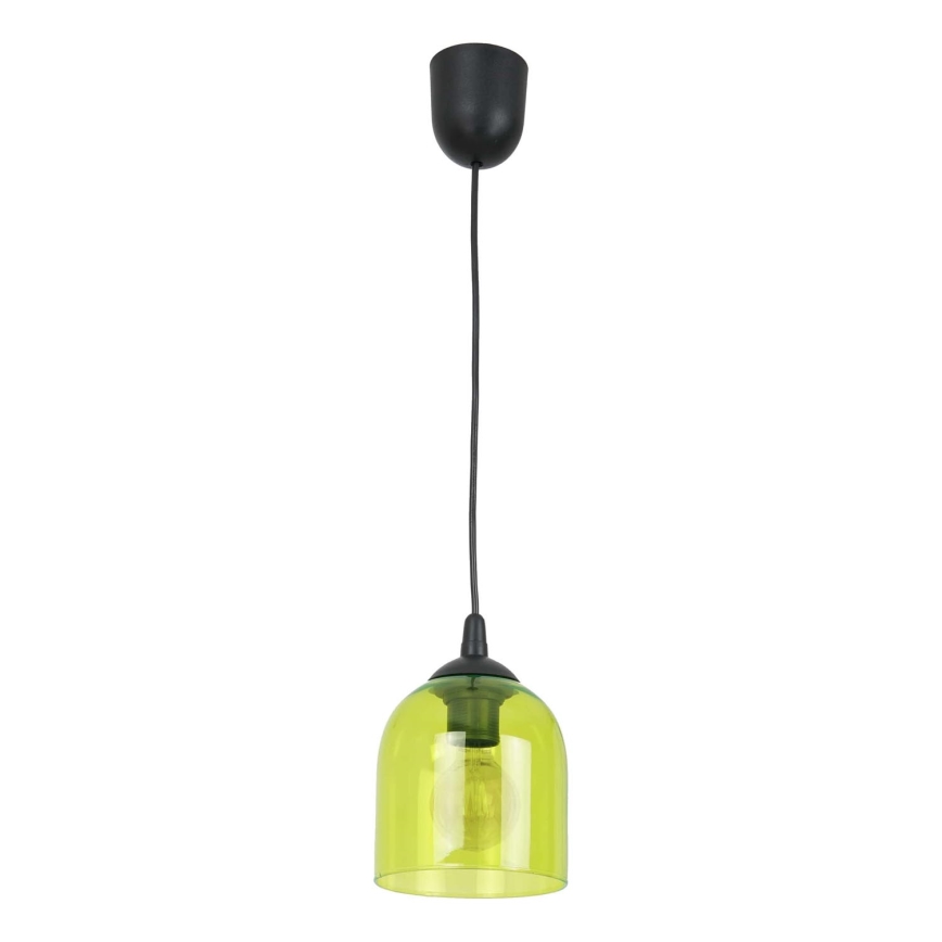Lámpara colgante CHRIS 1xE27/60W/230V diá. 11 cm Verde