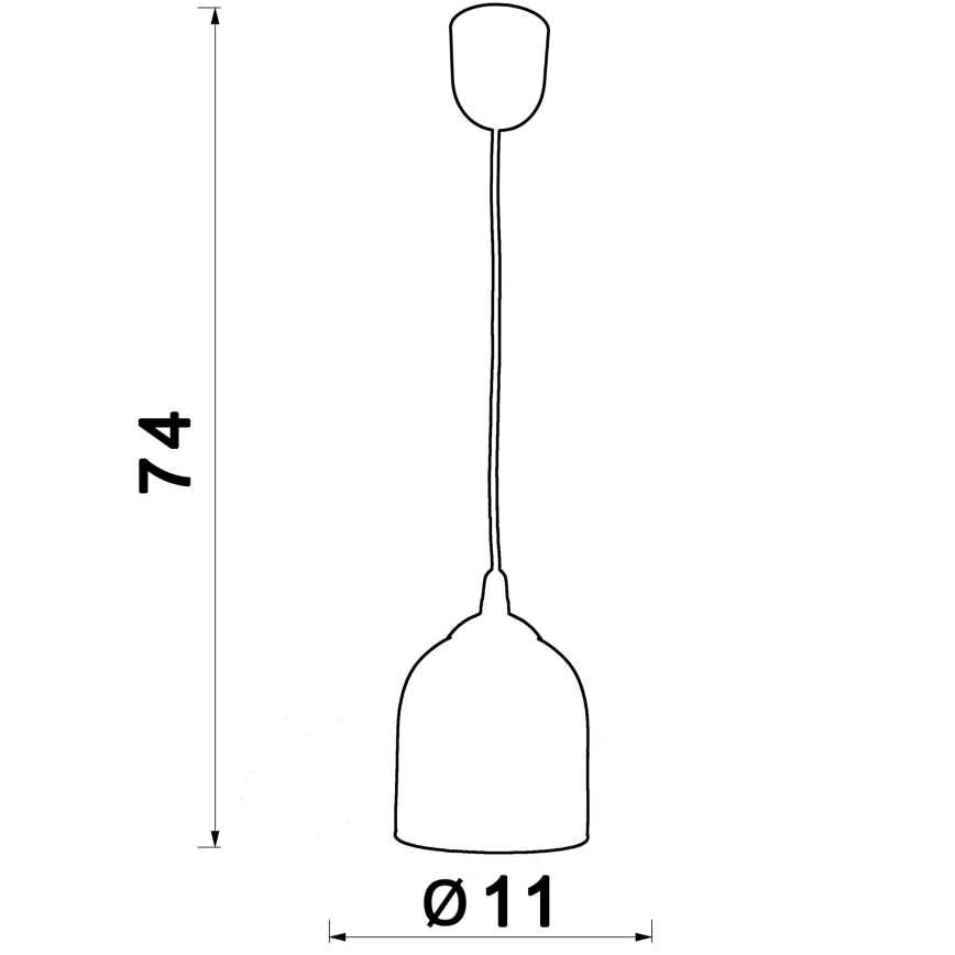 Lámpara colgante CHRIS 1xE27/60W/230V diá. 11 cm Verde