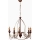 Lámpara colgante CLASSIC 5xE14/40W/230V bronce