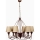 Lámpara colgante CLASSIC 6xE14/40W/230V bronce/beige