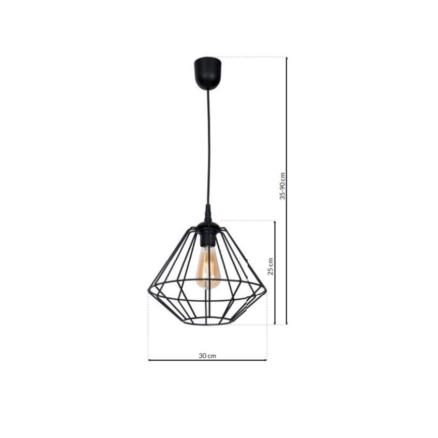 Lámpara colgante COLIN 1xE27/60W/230V