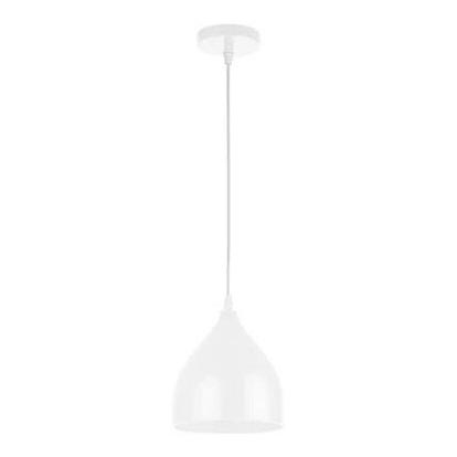 Lámpara colgante COMO 1xE27/60W/230V diá. 17 cm blanco