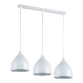 Lámpara colgante COMO 3xE27/60W/230V blanco
